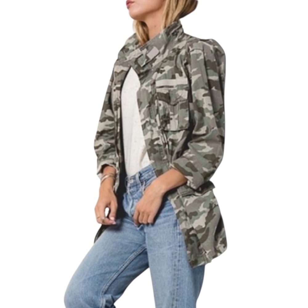 Hayden Los Angeles Cotton Camo Jacket, 4 Working Pockets, Elastic Waist, Sz M